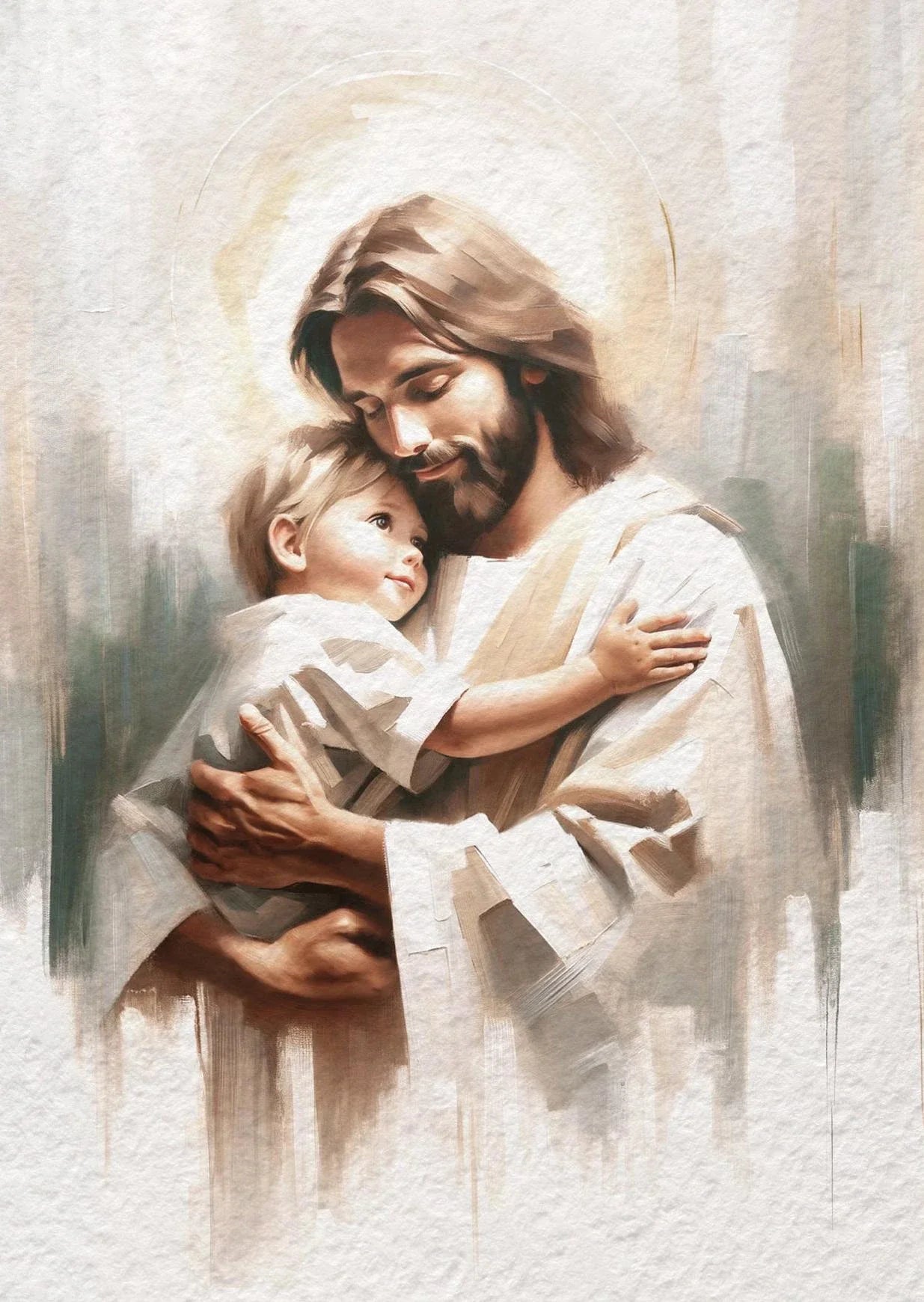 Jesus Christ Divine Hand Retro Canvas Wall Art | Religious Décor