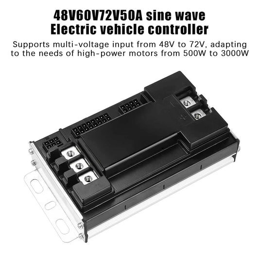 New 48V 60V 72V 50A Sine Wave Electric Bike Controller Universal Brushless Motor Silent Drive For E-scooter Motorcycle Peaceful Pleasures Health and Wellness Default Title