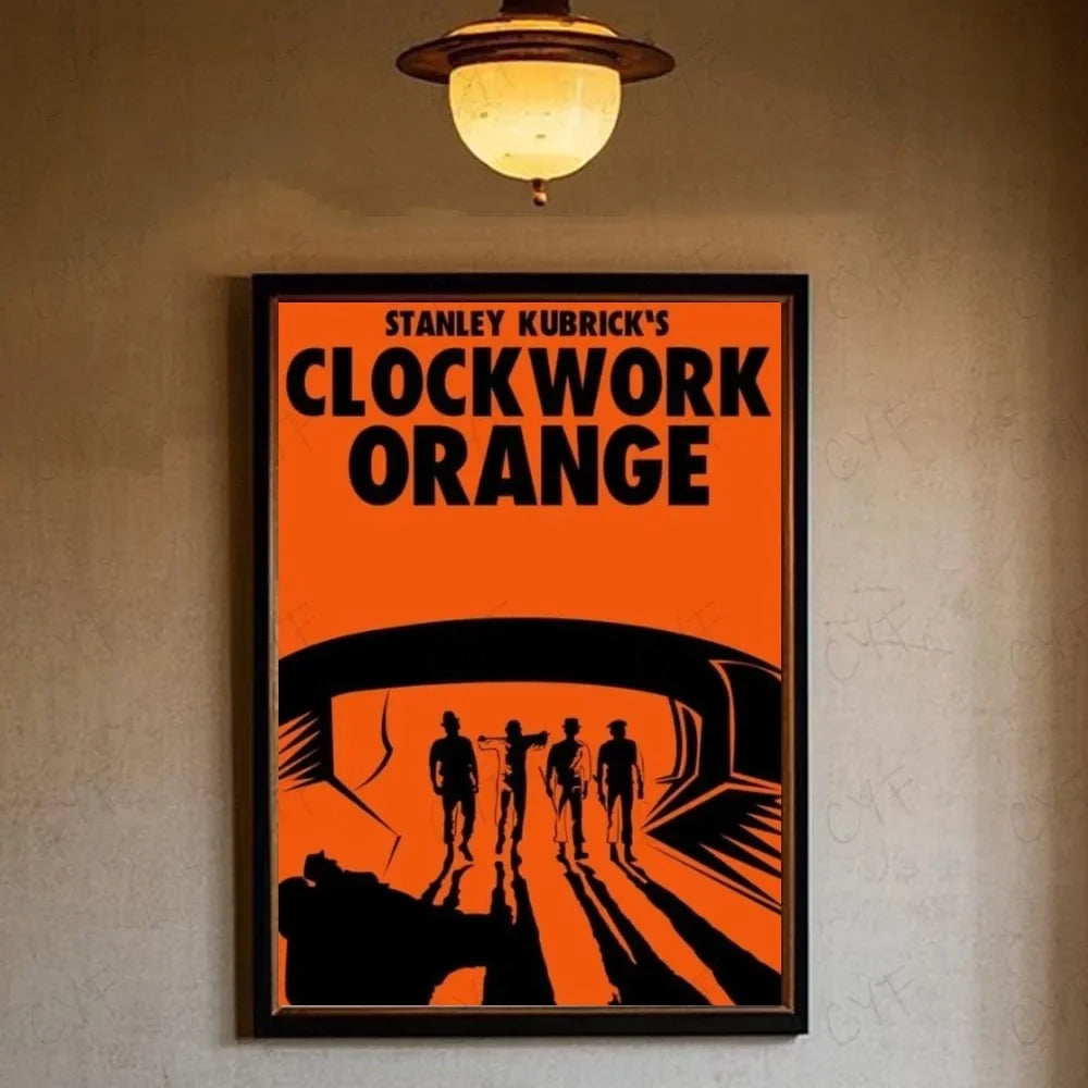 A Clockwork Orange Retro Movie Canvas Wall Art Poster | Unframed