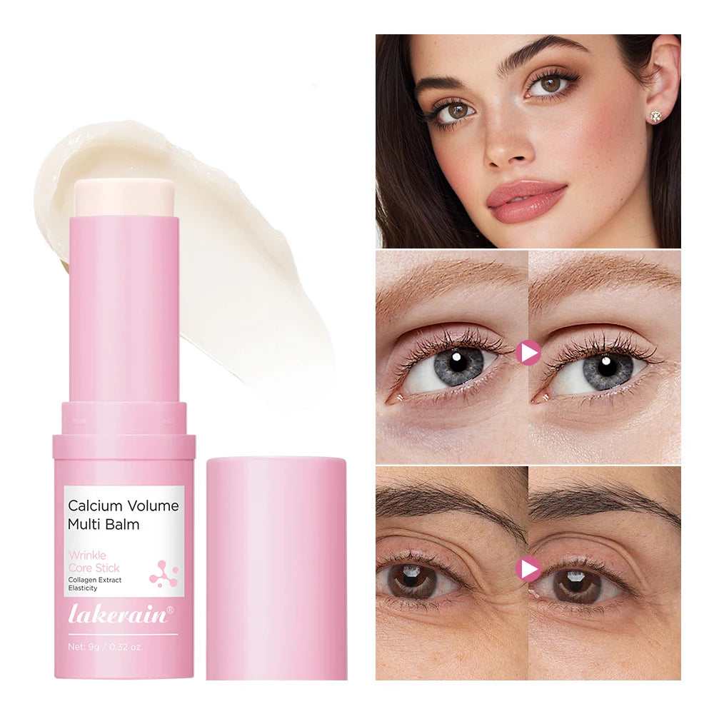 Calcium Collagen Vitamin D Eye Stick Balm Tightens Skin Care Anti Aging Anti Dark Circle Reduces Eye Bags Wrinkles Tear Trough Peaceful Pleasures Health and Wellness 1pc