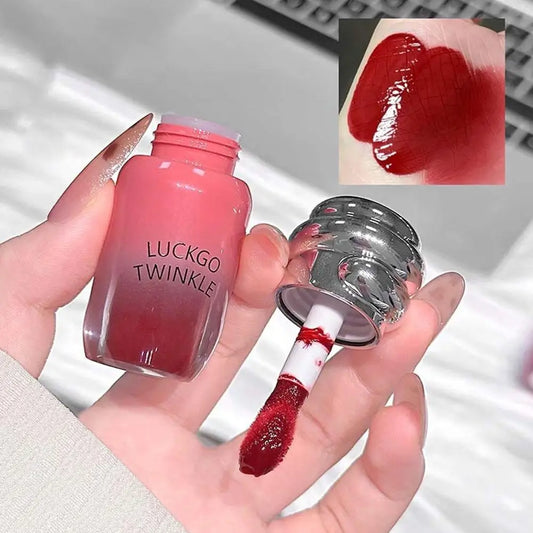 Cherry Red Mirror Lip Gloss – Waterproof High-Gloss Lip Tint Mirror Lip Gloss Peaceful Pleasures Health and Wellness