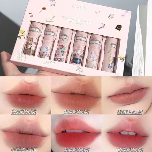 CACE Matte Liquid Lipstick Set – 6 Colors, Waterproof & Long-Lasting Matte Lip Set Oasis Select Lip Makeup Kits