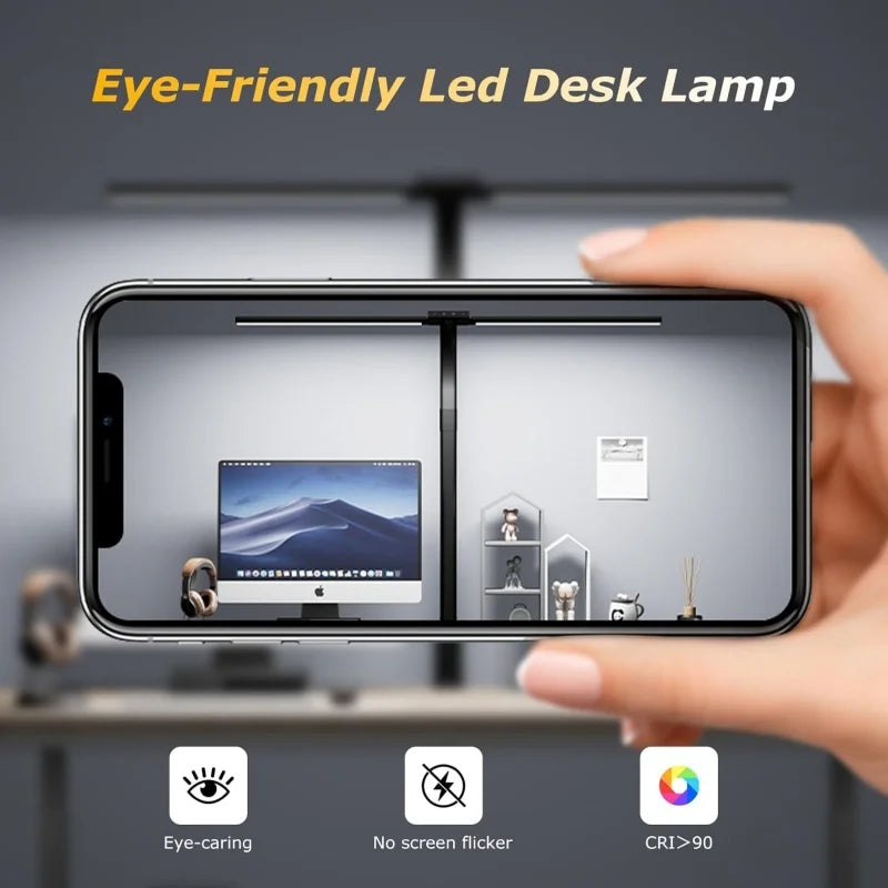 RUNTOIN Double Head LED Desk Lamp | Dimmable Architect Task Light