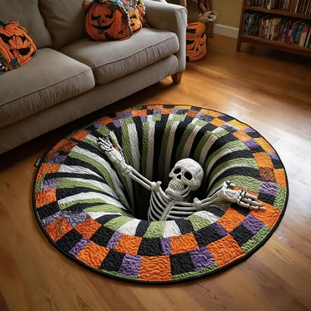 Halloween Optical Illusion Vortex Rug | Non-Slip Door Mat