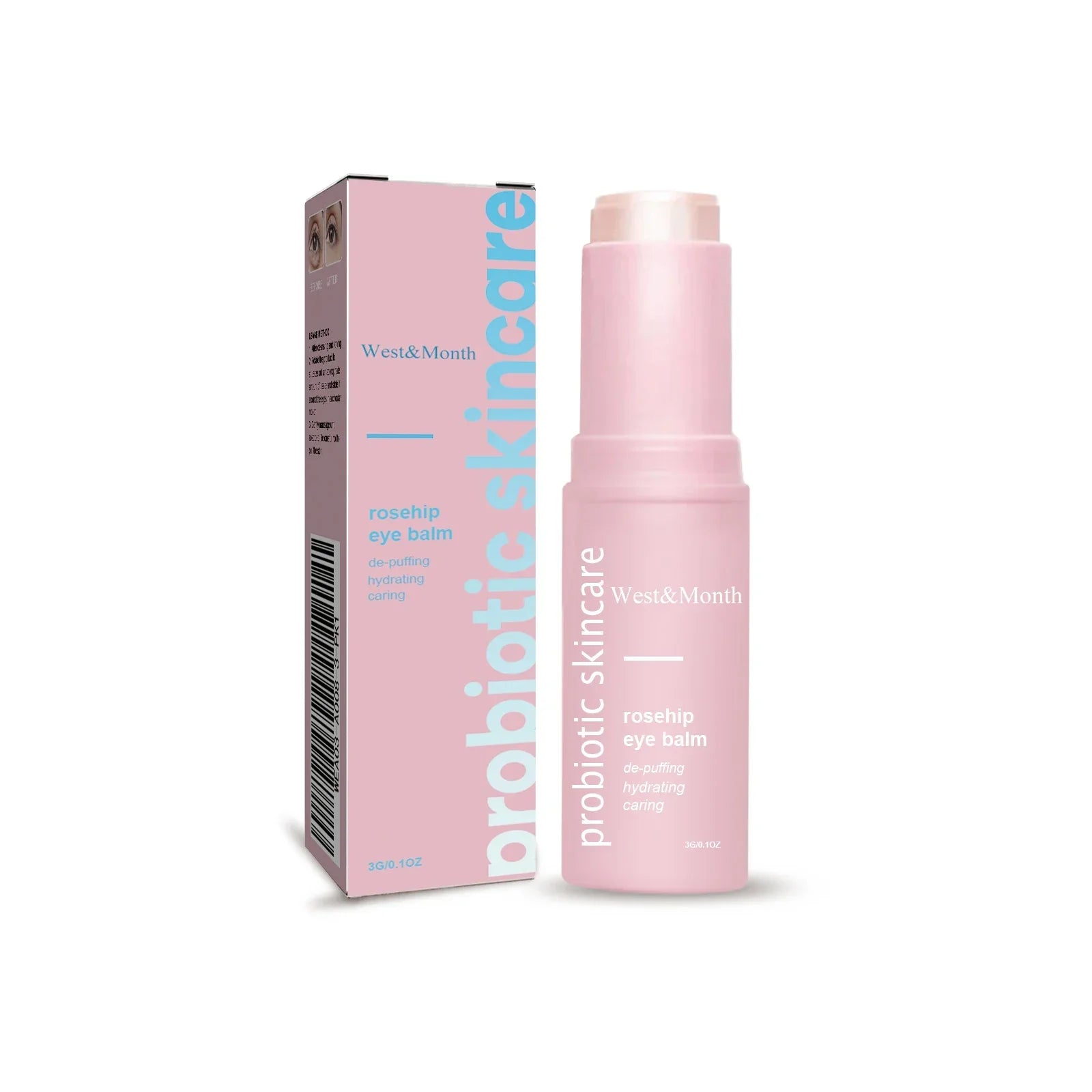 Rosehip Eye Balm Stick – Lifting, Fine Lines & Hyaluronic 15ml Peaceful Pleasures Health and Wellness 1pcs