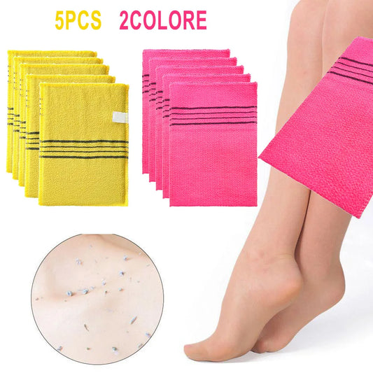 Korean Exfoliating Bath Washcloth Body Scrub Towel 5 Pack Exfoliating Washcloth Oasis Select