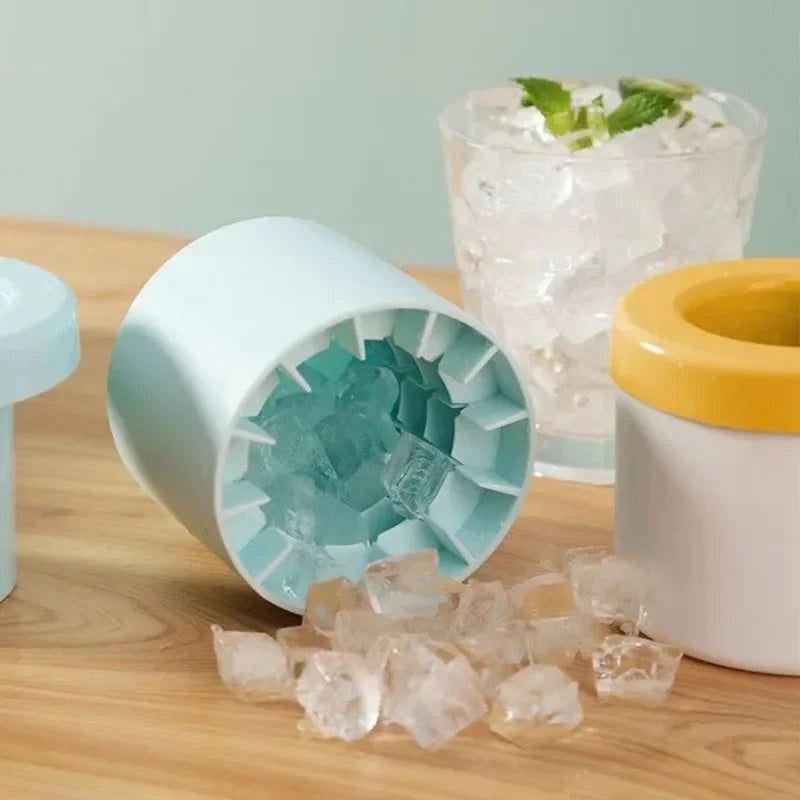 Silicone Ice Cube Mold Bucket Bar Kitchen Accessories Pieces Home Summer Beer Cooling Tools Maker Gadgets Dining Garden Peaceful Pleasures Health and Wellness