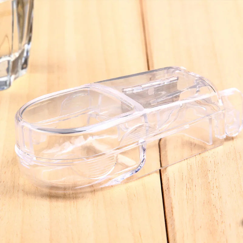Pill Cutter Box Portable Drug Box Tablet Cutter Splitter Medicine Pill Holder Pill Cutter Box Peaceful Pleasures Health and Wellness Transparent