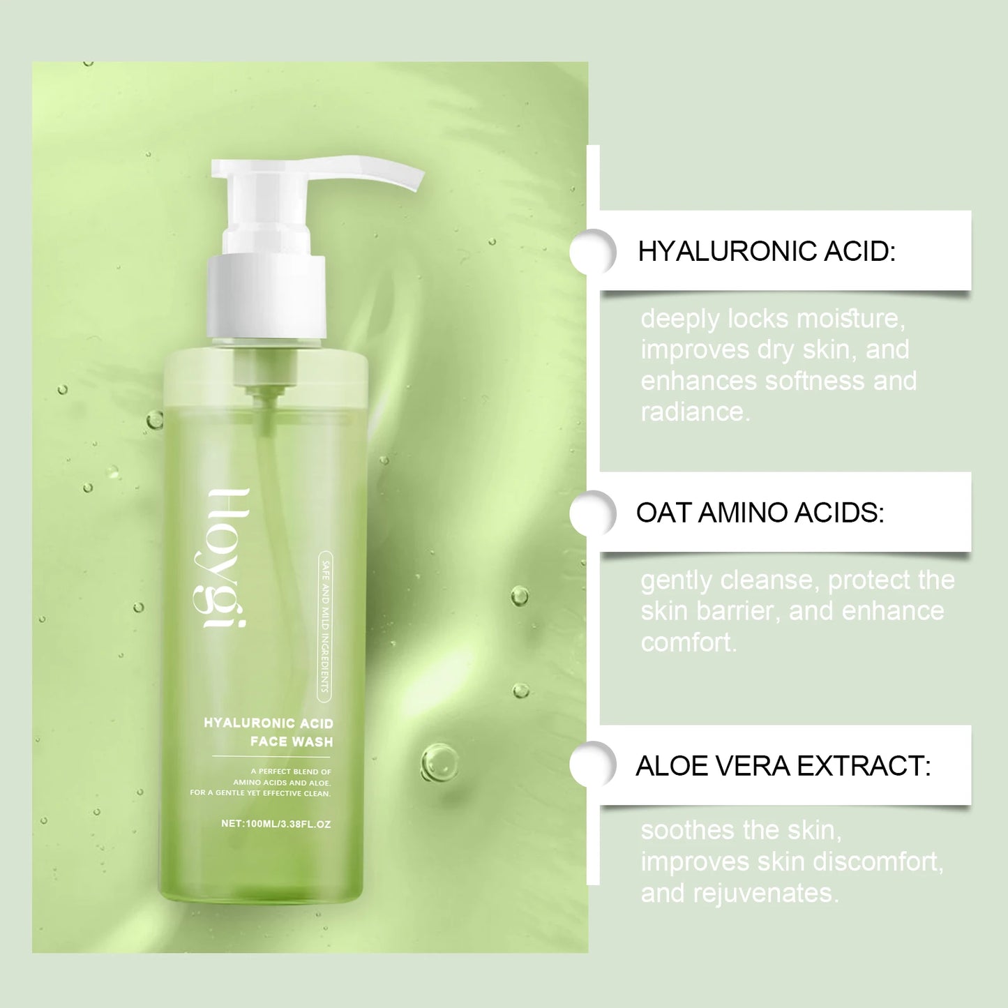 Hyaluronic Acid Cleansing Gel – Hydrating Pore-Cleaning Face Wash