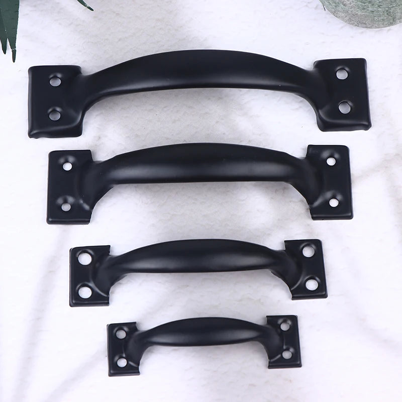 3/4/5/6inch Door Handle+Screws Iron Door Handle Gate Handle Pull For Sliding Door Gate Garage Sheds Window Pulls Knob Hardware Peaceful Pleasures Health and Wellness