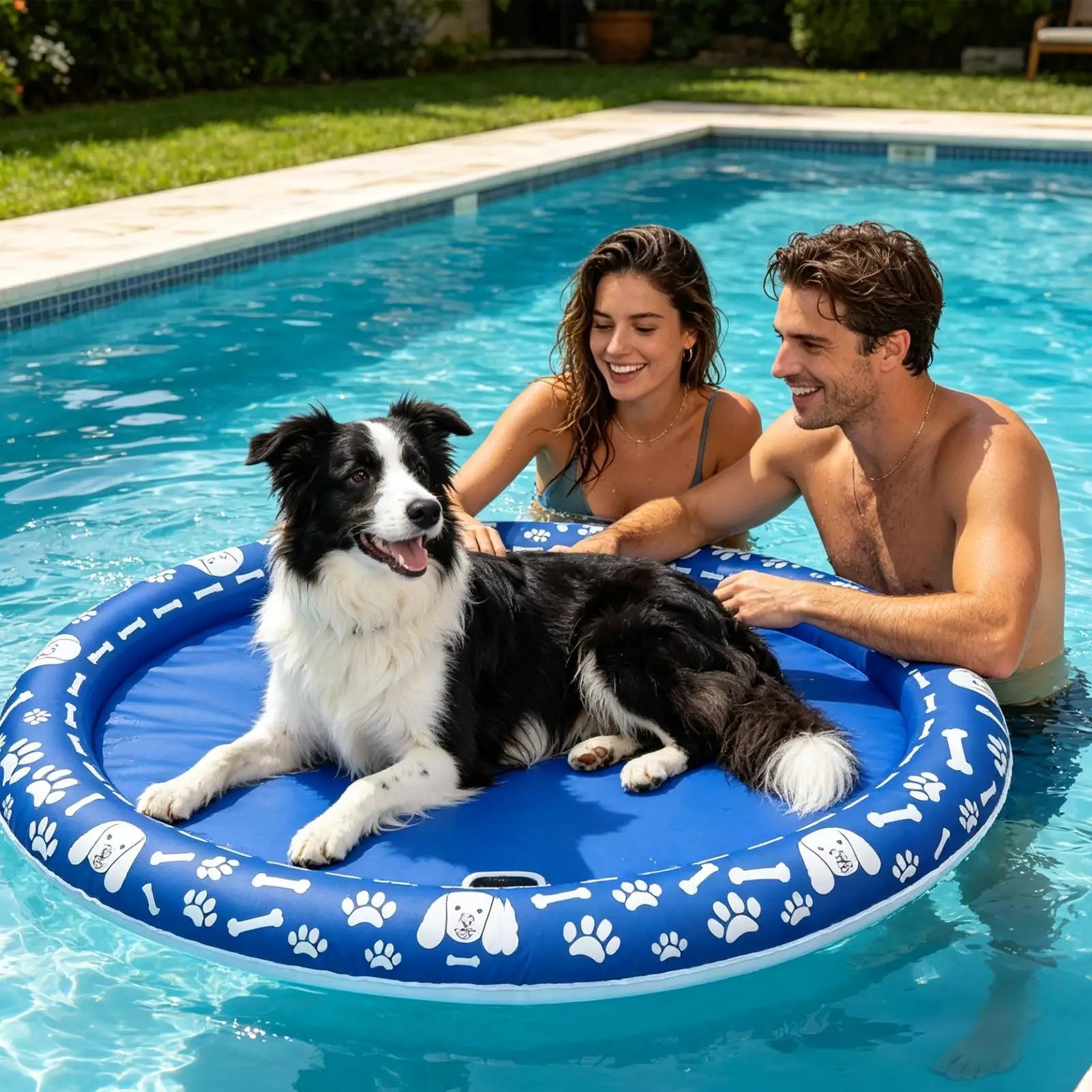 Pool Floats For Dogs Scratch-Proof Inflatable Water Raft Dog Raft For Cat Puppy Water Swimming Lake Pond River Beach Summer Peaceful Pleasures Health and Wellness