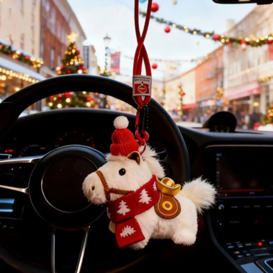 Plush Pony Keychain | Lucky Horse Charm Bag & Car Accessory Plush Animal Keychain Peaceful Pleasures Health and Wellness