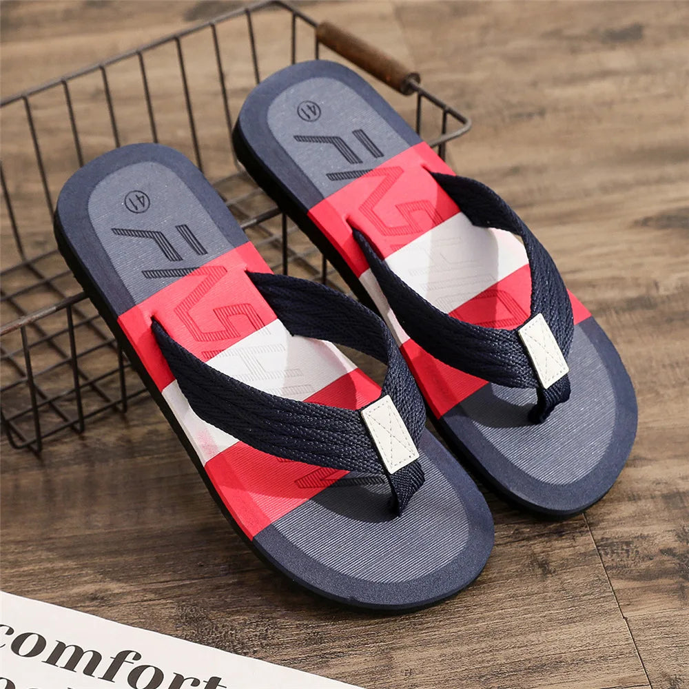 Men's Non-Slip Flip Flops Beach Sandals & House Slippers