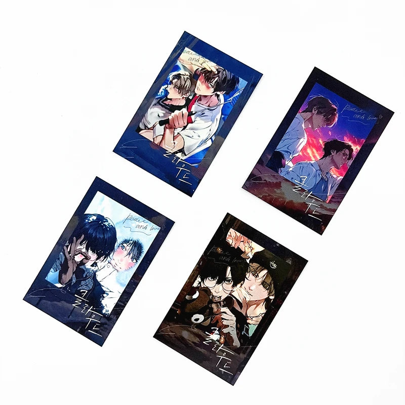 4- Korean BL Manhwa Photocards Baek Cirrus Yeon Skylar Couple