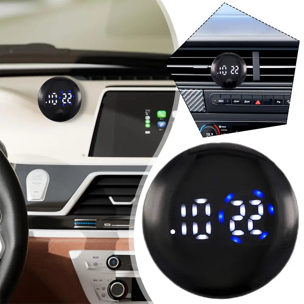 Car Portable Small electronic Clock Waterproof Car Clock Multifunctional Luminous In-Car Accessory For Interior Vent Mounting Peaceful Pleasures Health and Wellness