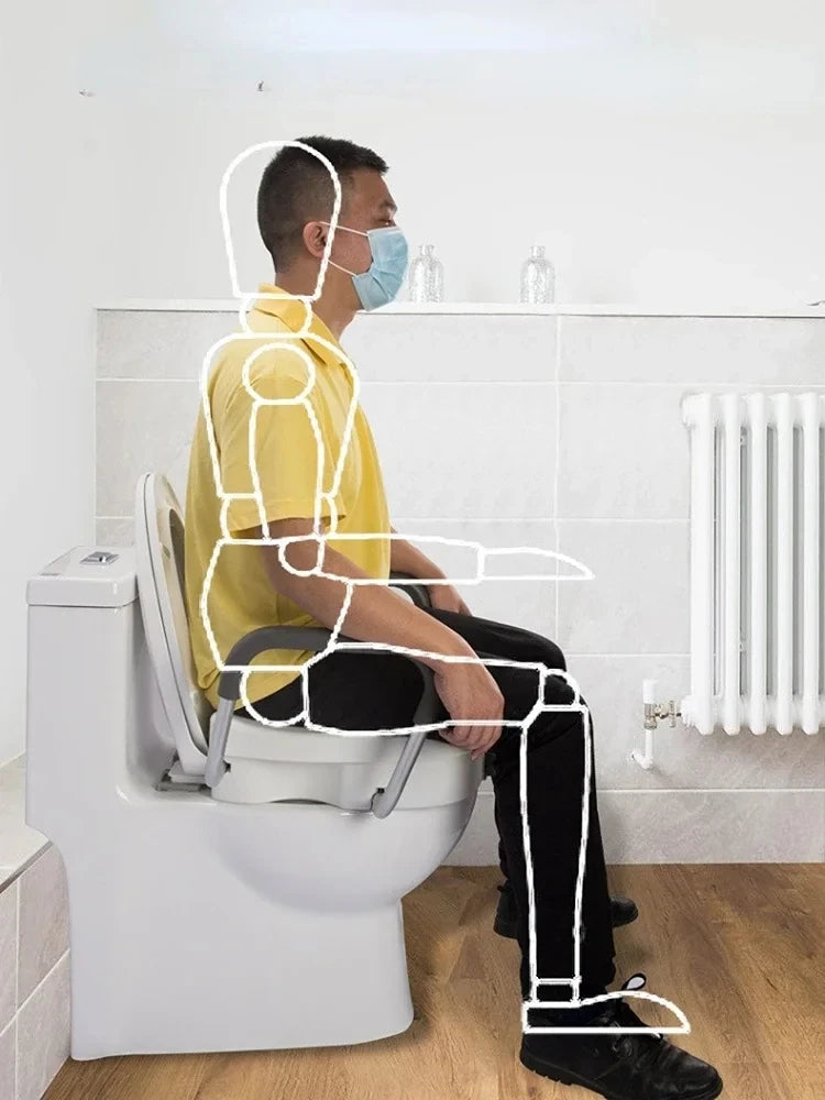Raised Toilet Seat With Arms & Padded Cushion | 150kg Support