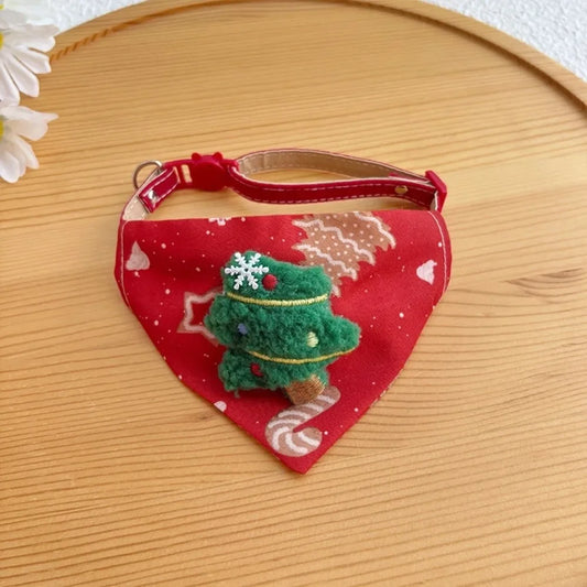 Christmas Dog & Cat Collar with Triangle Scarf | Adjustable Pet Holiday Collar Oasis Select
