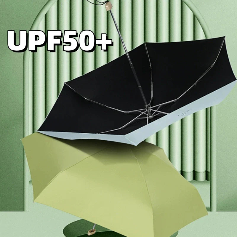 UPF 50+ Mini Pocket Umbrella – UV & Rain Folding Parasol