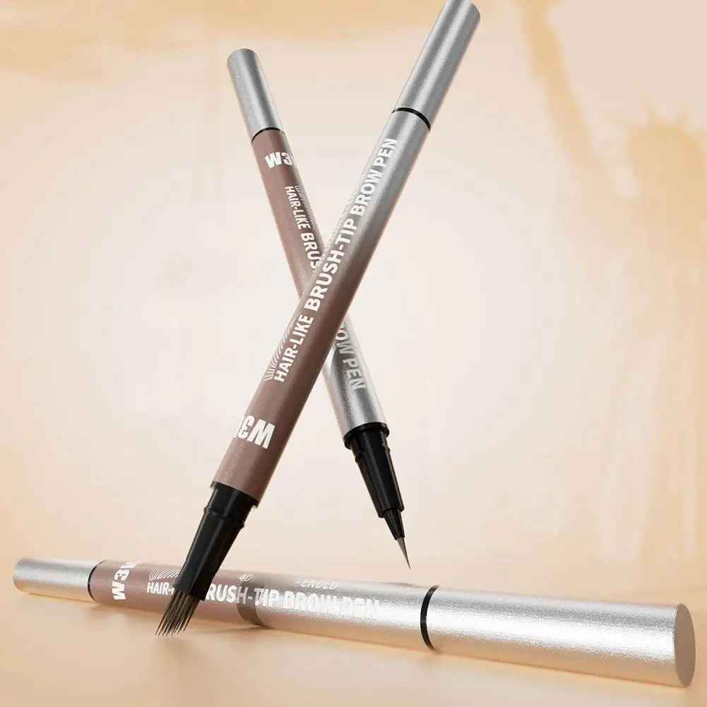 4D Miniature Double Head 2in1 Eyebrow Eyeliner Pencil - Waterproof Non Smudge Multi Color Liquid Eyebrow Pencil Dual Use Eye Peaceful Pleasures Health and Wellness
