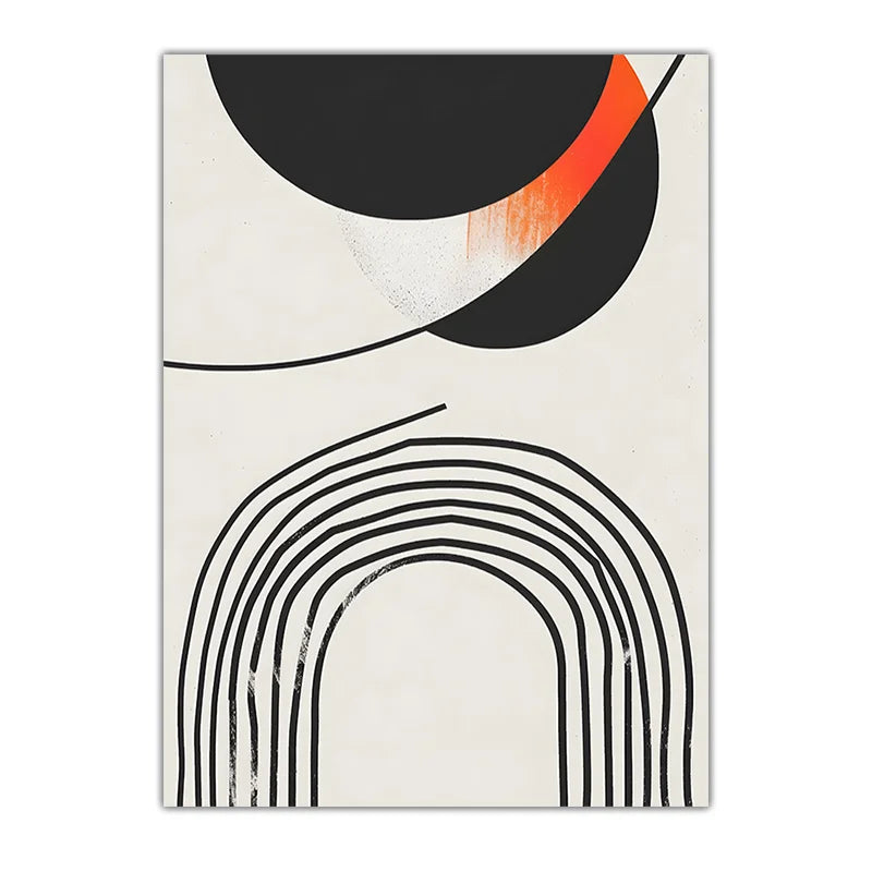 Abstract Wall Art Black and White Geometric Canvas Painting Modern Style Poster Prints for Lliving Room Wall Decor Peaceful Pleasures Health and Wellness 05 30x40cm No Frame China Mainland
