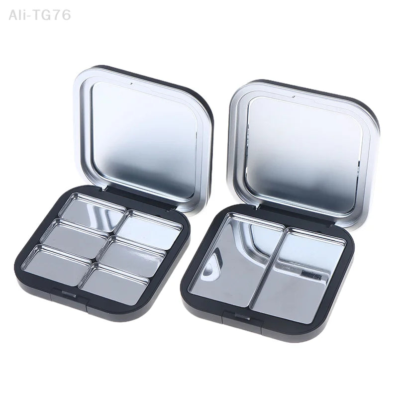 Magnetic Empty Makeup Palette Matte Black with Mirror & Pans