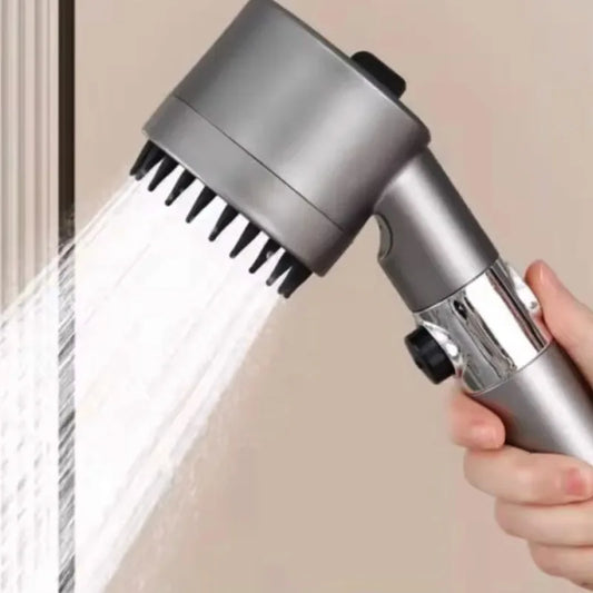 3-Mode High Pressure Filter Shower Head with Massage Brush Filter Shower Head Peaceful Pleasures Health and Wellness