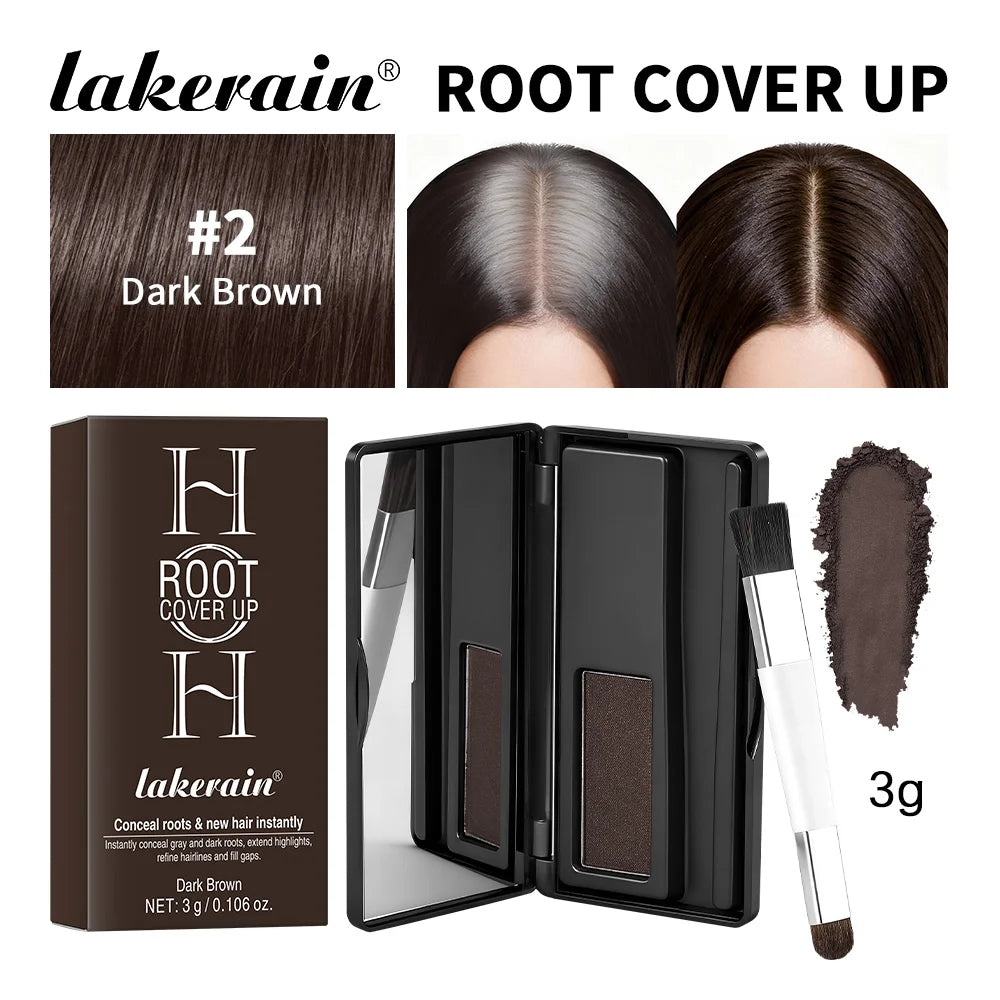 Lakerain Hair Root Covering Decoration Precise Application Hair Root Hairline Long Lasting Waterproof Natural Covers White Hairs Peaceful Pleasures Health and Wellness Dark Brown