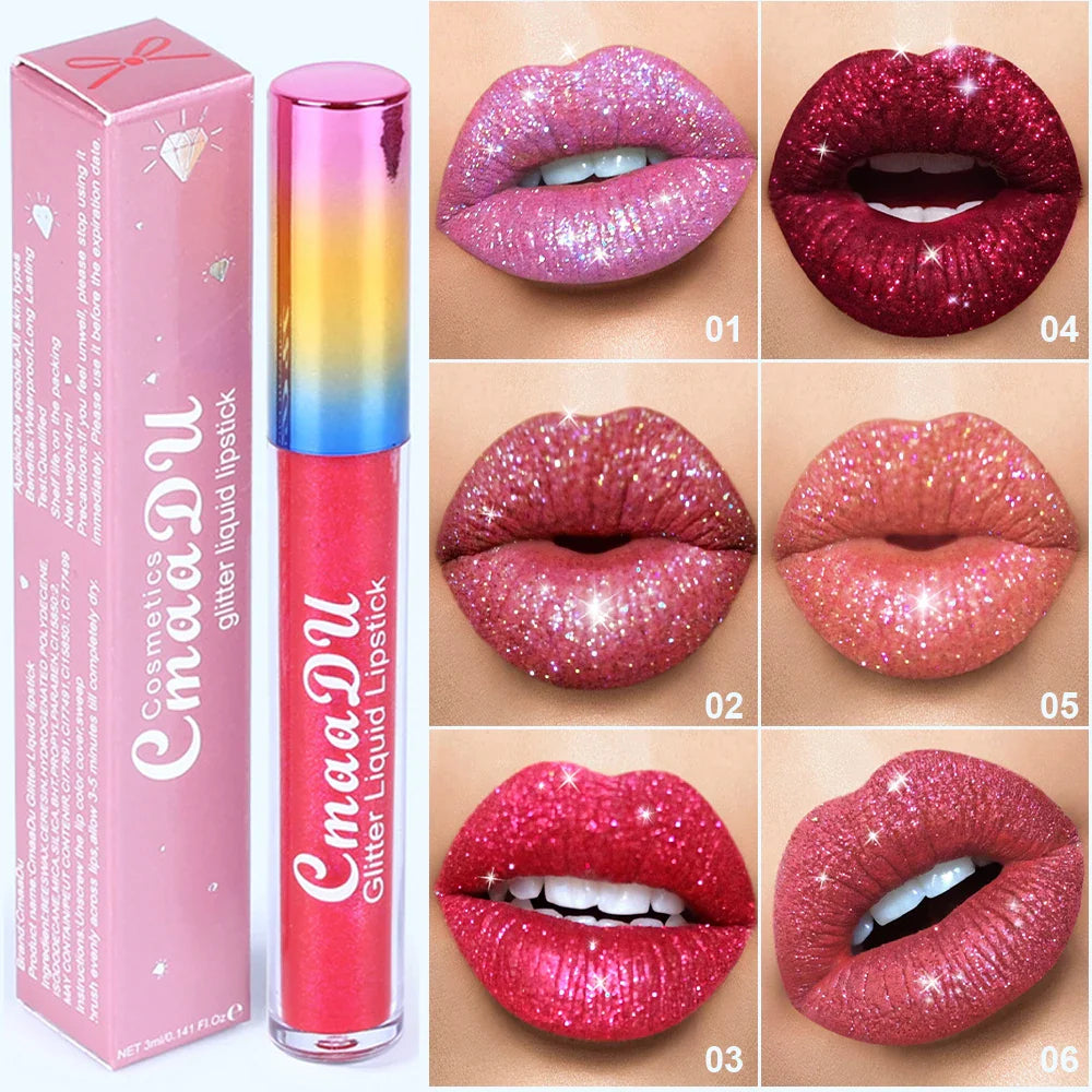 Cmaadu Shimmer Glitter Lip Gloss – Plumping, Waterproof & High Shine