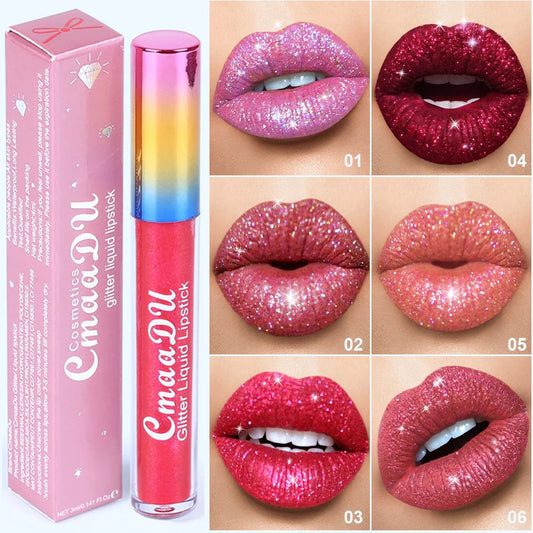Cmaadu Shimmer Glitter Lip Gloss – Plumping, Waterproof & High Shine Shimmer Lip Gloss Oasis Select