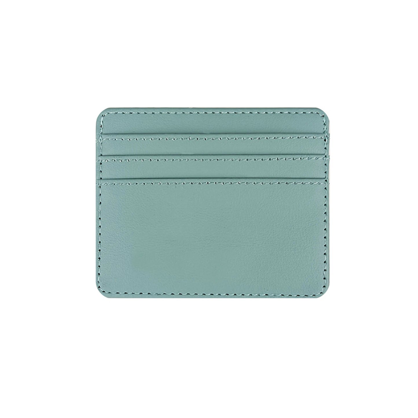 Travel-Ready PU Leather Card Holder Top Open Multi Card Slot Vintage Card Case Slim Wallet for Men and Women 8x10cm Peaceful Pleasures Health and Wellness Blue