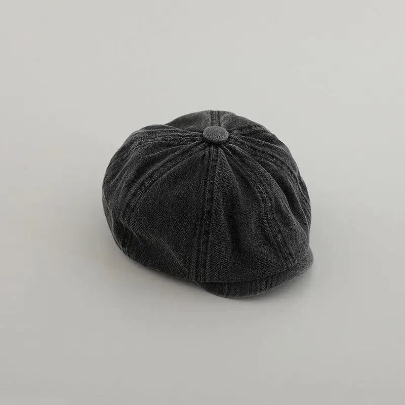 Kids Newsboy Cap | Soft Cotton Baby Toddler Hat Spring Autumn