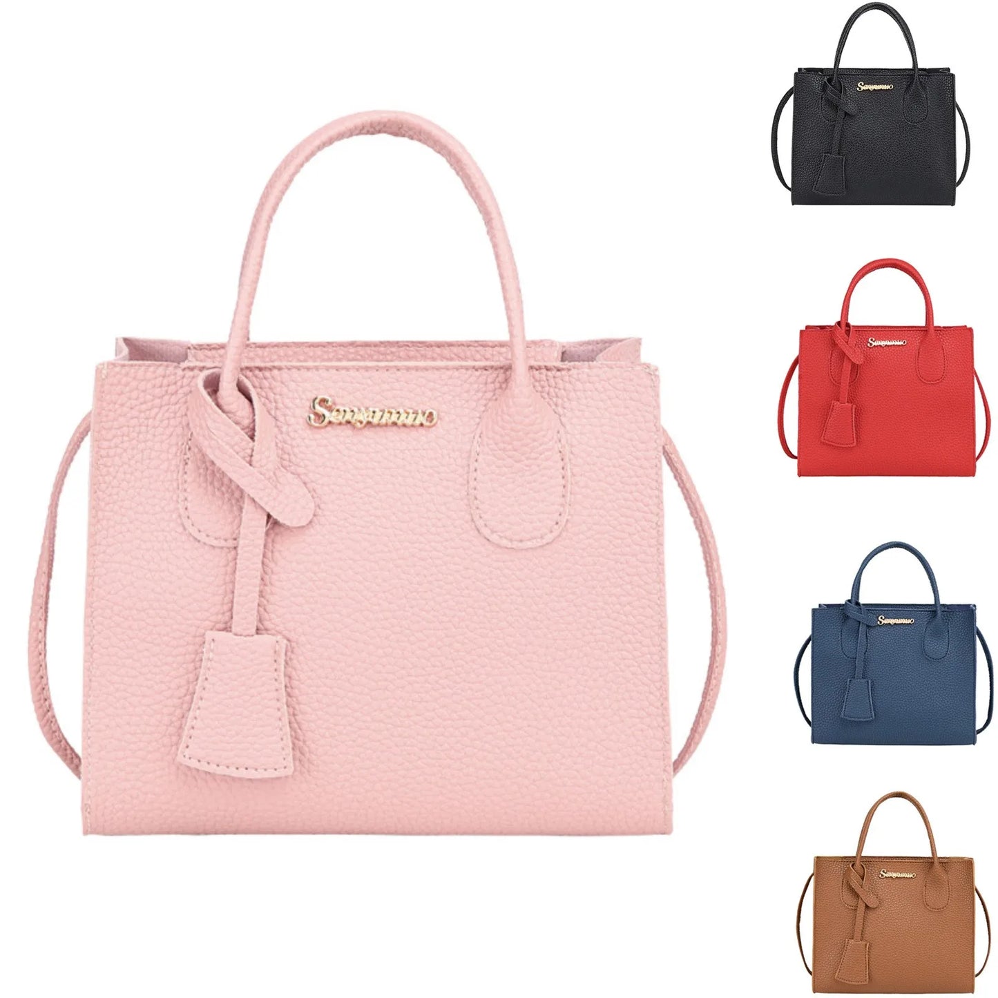 Women's Large Tote Bag PU Leather Shoulder & Crossbody Handbag