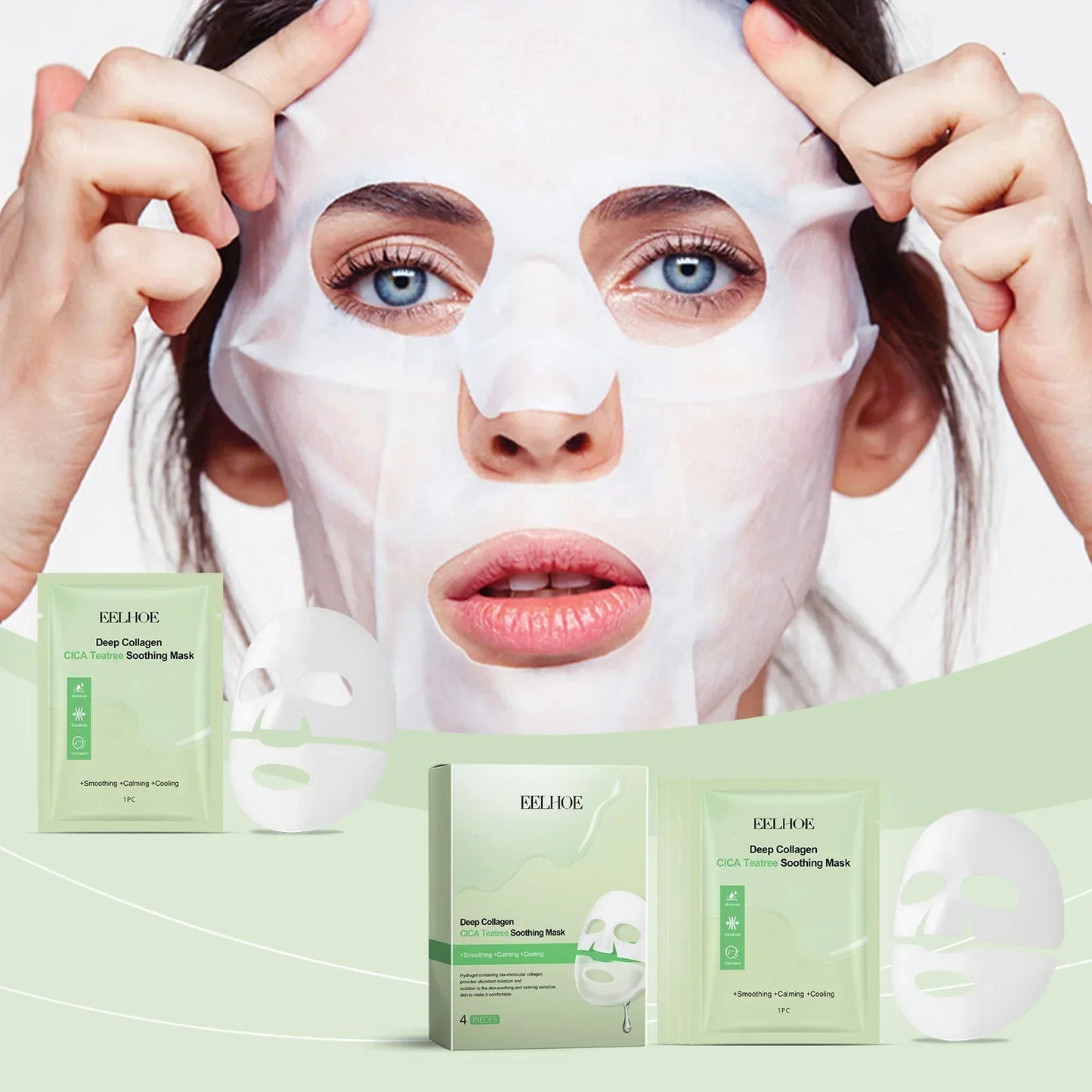 EELHOE Collagen & Centella Asiatica Face Hydration Mask Peaceful Pleasures Health and Wellness
