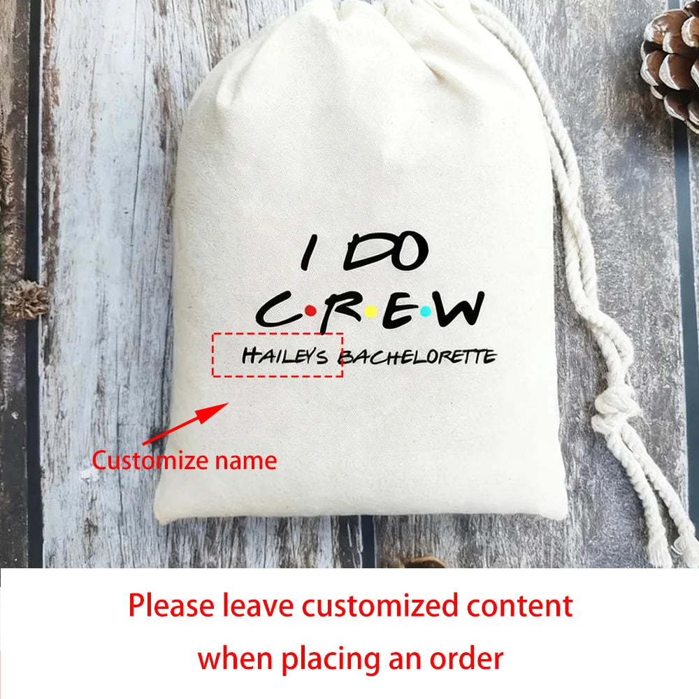 Personalized Friends Themed Drawstring Bag | I Do Crew Bachelorette