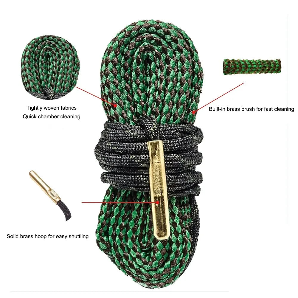 Tactical Cleaning Kit Hunting G01 To G04 Cleaner Barrel Caliber Rope 12ga 20ga .22 .223 .308 7.62x39 Strap Cleaning Kit Peaceful Pleasures Health and Wellness