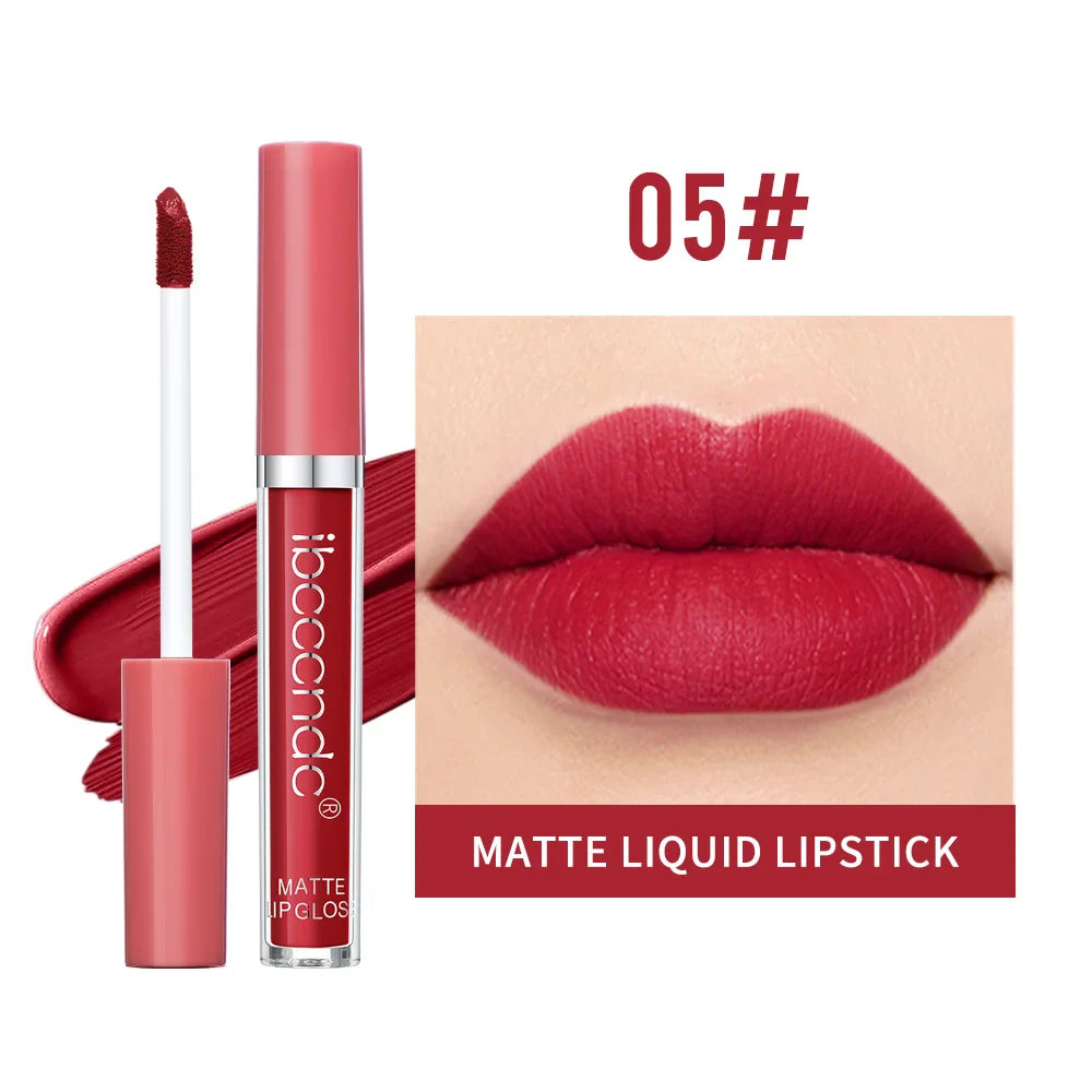 Matte Velvet Liquid Lipstick – Waterproof, Long-Lasting, 12 Shades