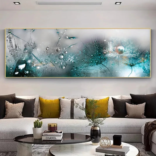 Extra Large Abstract Dandelion Canvas Wall Art – Unframed Poster Canvas Wall Art Peaceful Pleasures Health and Wellness