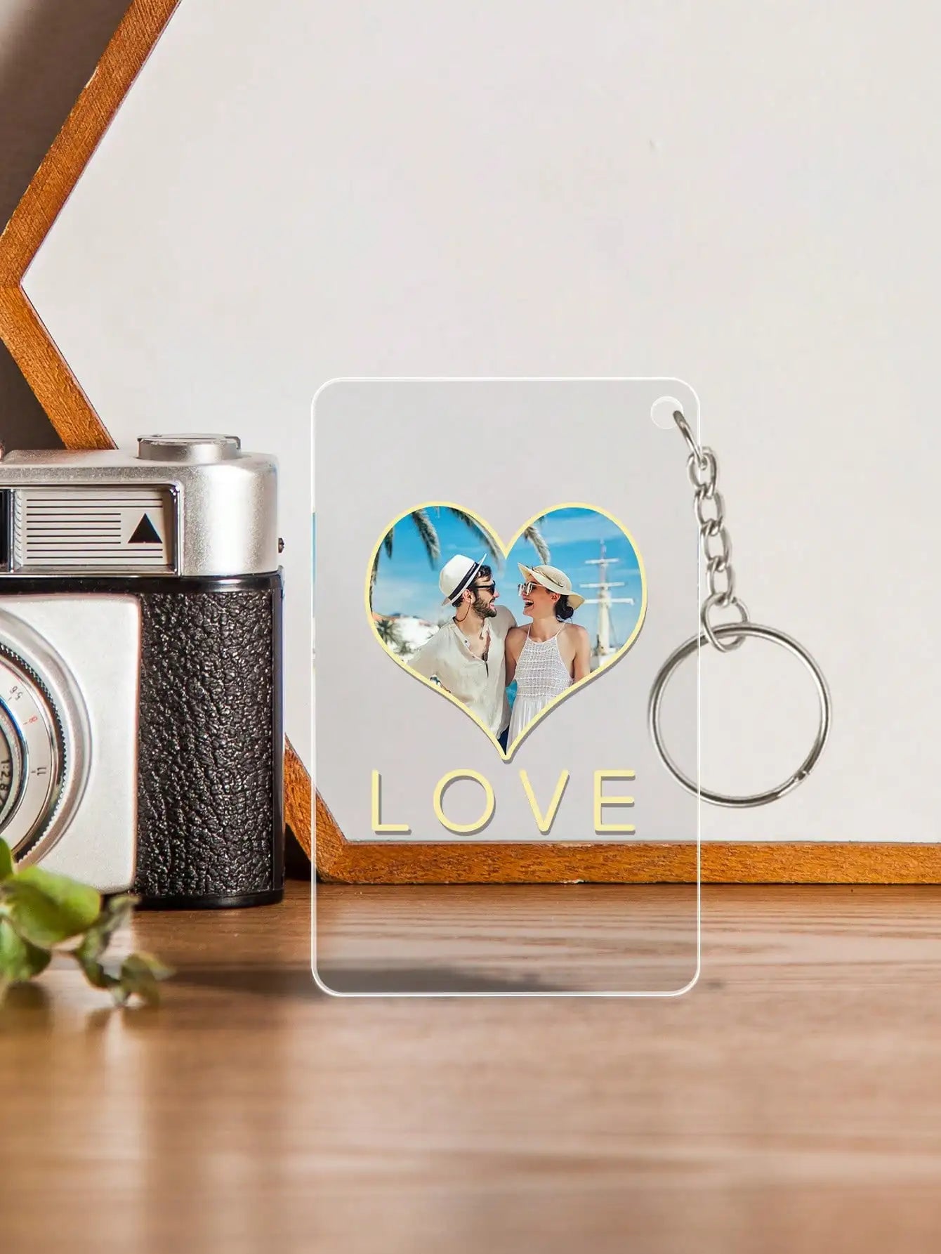 Custom Photo Acrylic Keychain Personalized Picture Text Keychain for Couples Gift Lover Anniversary Birthday Wedding Christmas Peaceful Pleasures Health and Wellness