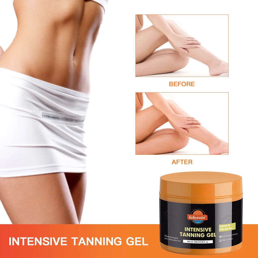 Lakerain Intensive Tanning Gel Body Cream Bronze Tanning Lotion Carroten Effective Sun Aid Take In Sunlight Moisturizing Cream Peaceful Pleasures Health and Wellness