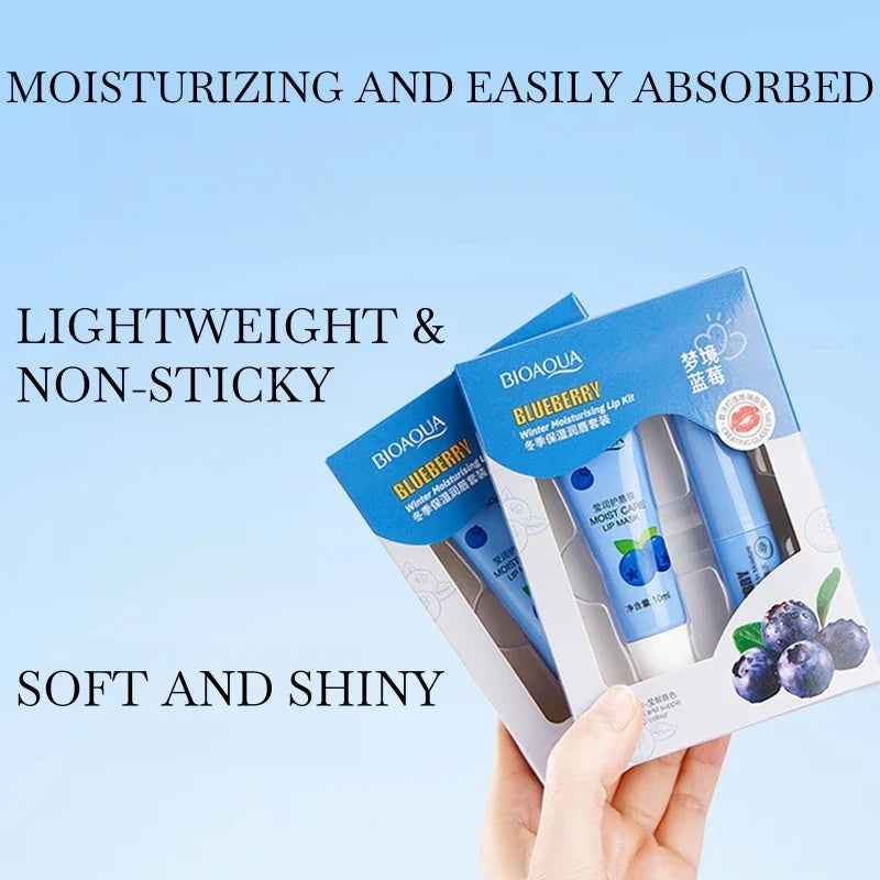 Blueberry Lip Care Set – Lip Balm & Mask with Vitamin E