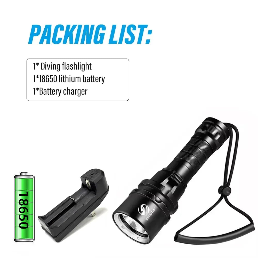 ESMARTER IP68 Diving Flashlight 1000LM – 100m Waterproof