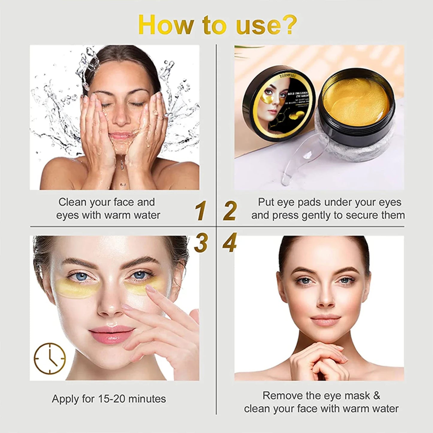 YURHERSU Golden Eye Mask Patches – Moisturizing & Firming