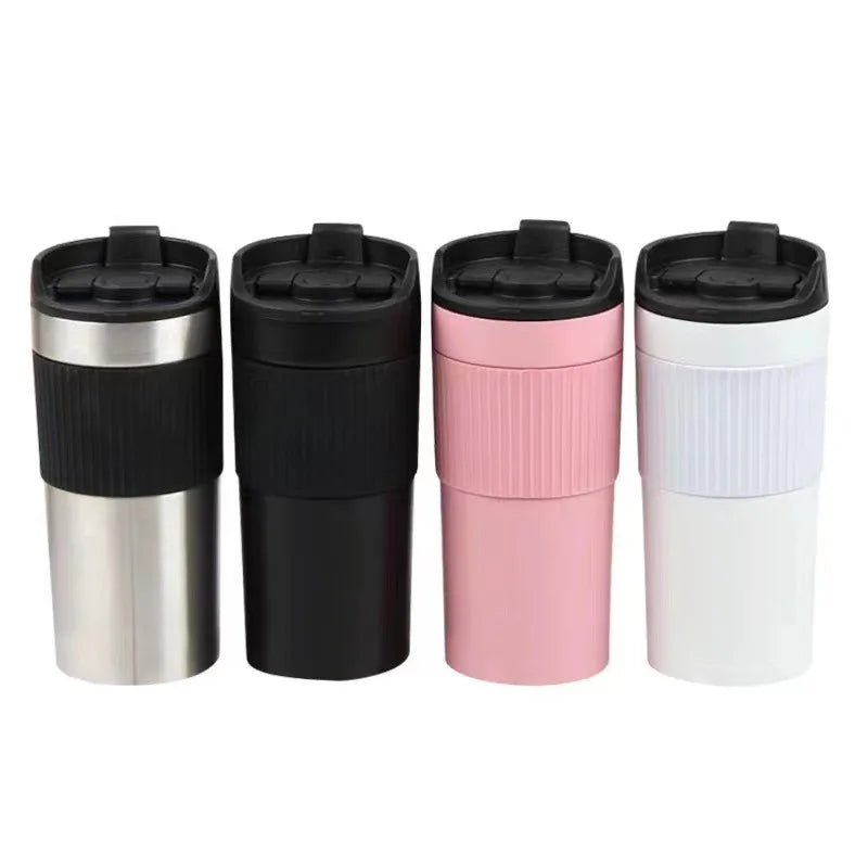 Portable French Press Bottle Stainless Steel Thermos Coffee Maker Cups for Travel Outdoor Aeropress Mug for Cold Brew Cafe Maker Peaceful Pleasures Health and Wellness