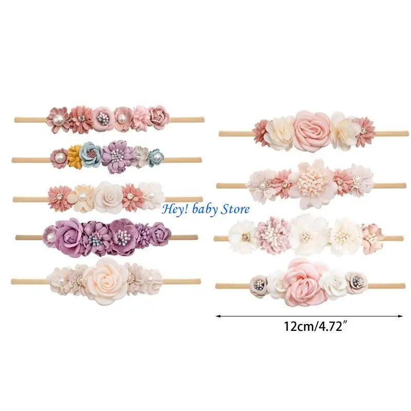 Artificial Flower Baby Headband | Newborn Photo Prop Gift