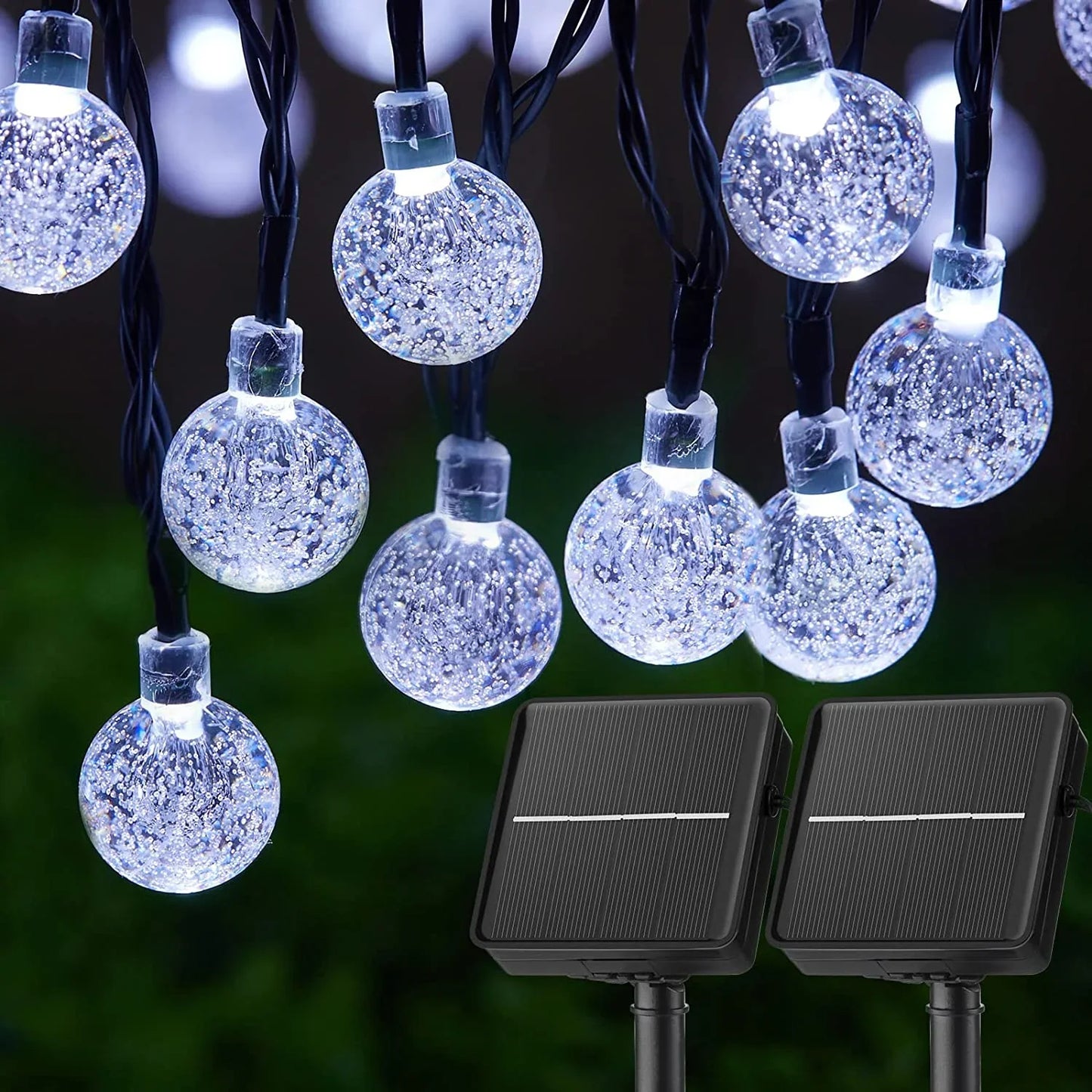 Solar Crystal Globe String Lights – Outdoor Waterproof Fairy Lights