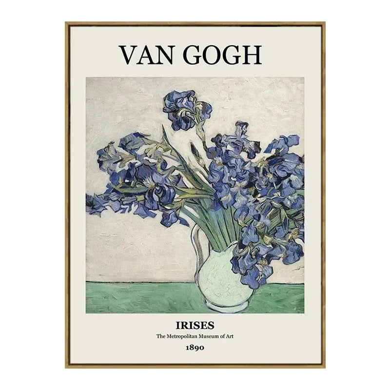 Vintage Famous Van Gogh Monet Matisse Picasso Poster Print Canvas Painting Wall Art Pictures for Home Room Decor Peaceful Pleasures Health and Wellness 5 20x30cm Unframed