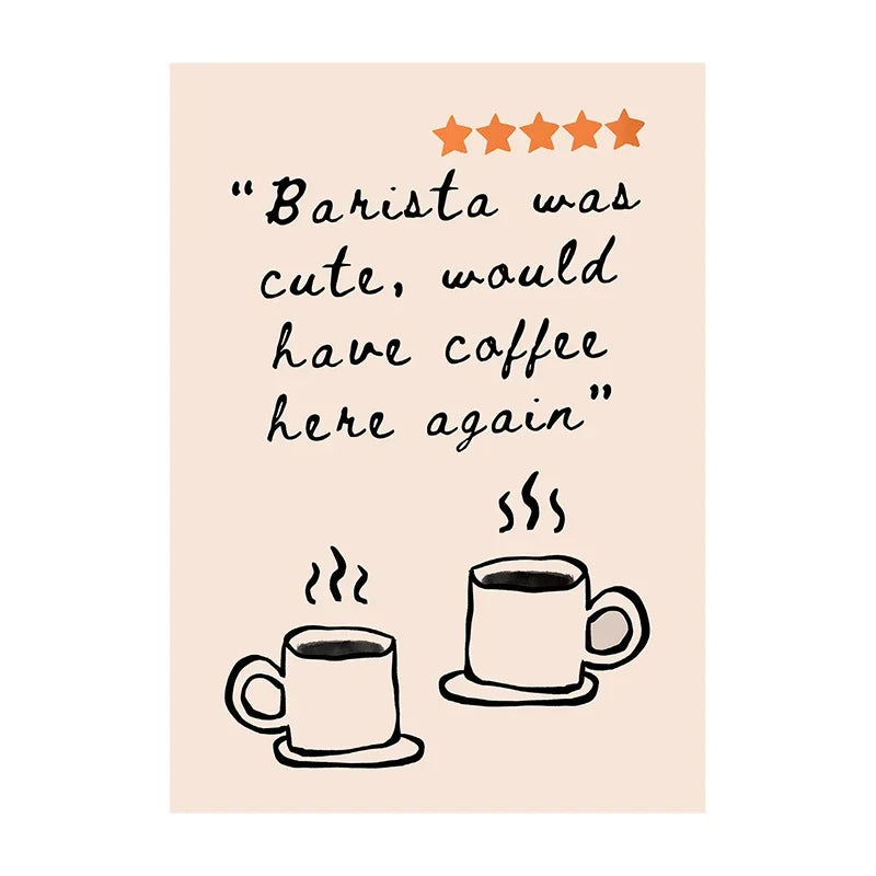 Funny Coffee Diver Canvas Wall Art | Kitchen Decor Print