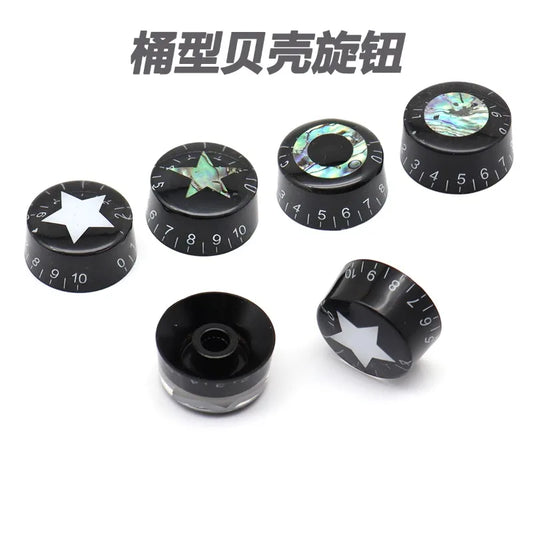 Straight Body Electric Guitar Bass Volume Knob Inlaid Shell Peaceful Pleasures Health and Wellness