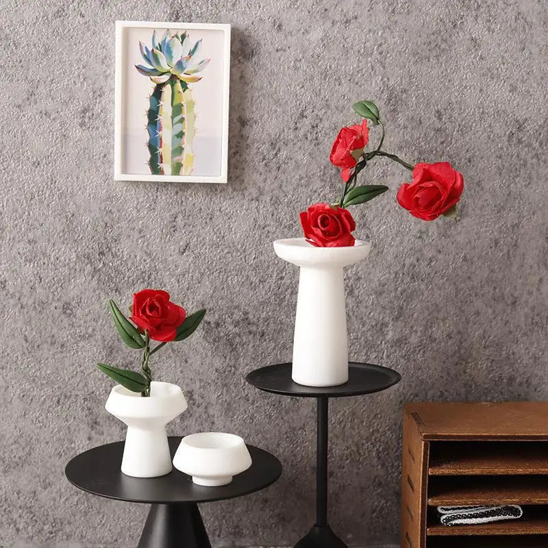 3-Piece Dollhouse Miniature Flower Pot & Vase Set | DIY Decor