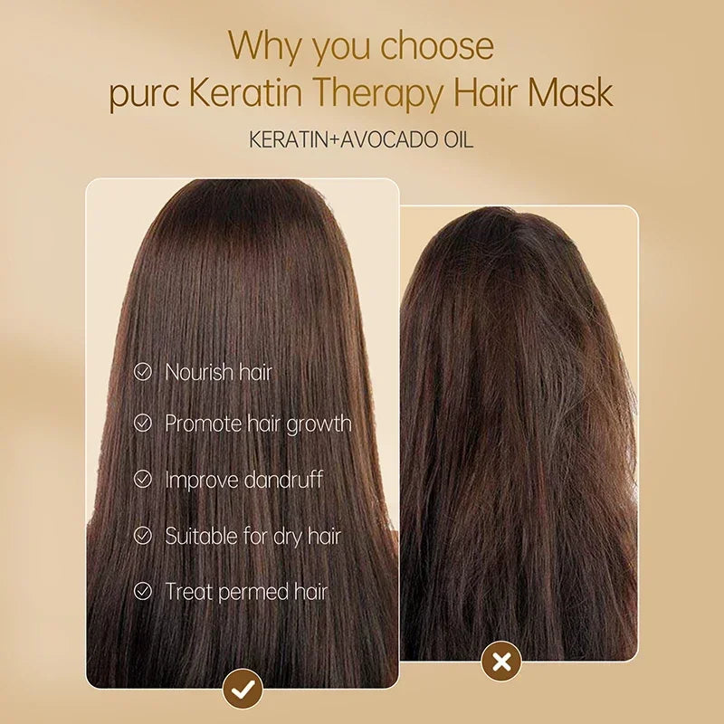 PURC Keratin Hair Mask – Repair Split Ends & Deep Moisturize